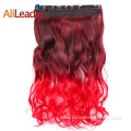 5 Clips Body Wave Synthetic Clip In Hairpiece